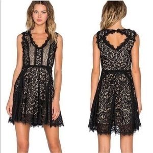 Heartloom REVOLVE black Sienna lace fit & flare dress XS